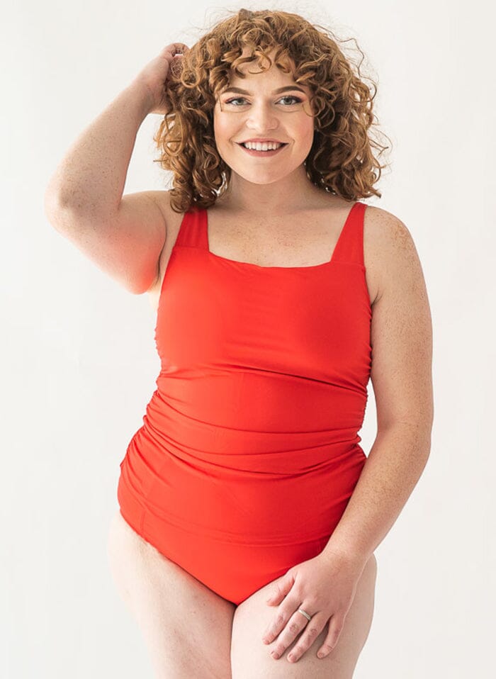Women Tankini Swimsuit-Red