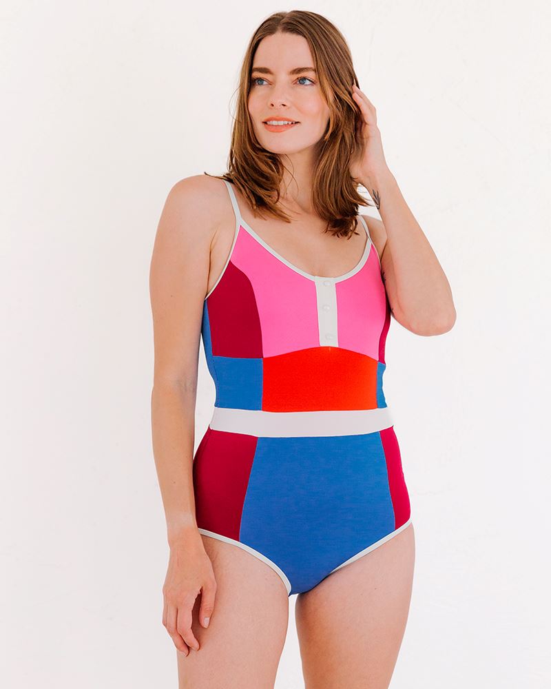 Colorblock Party - One-Piece Swimsuit for Women