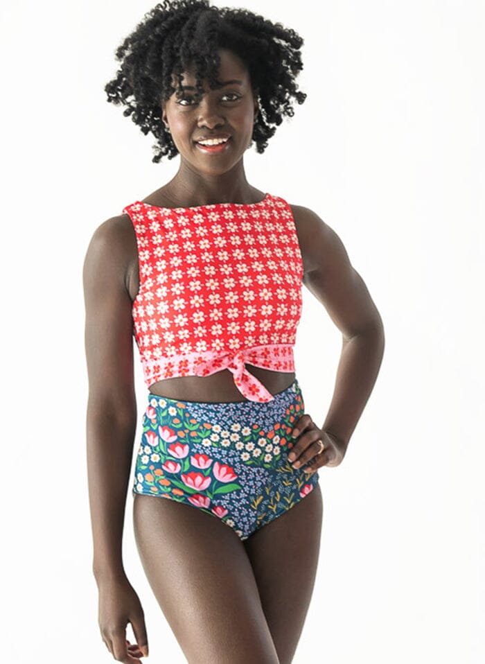 Blixen Indigo Reversible Ultra High Waist Bottom Lime Ricki